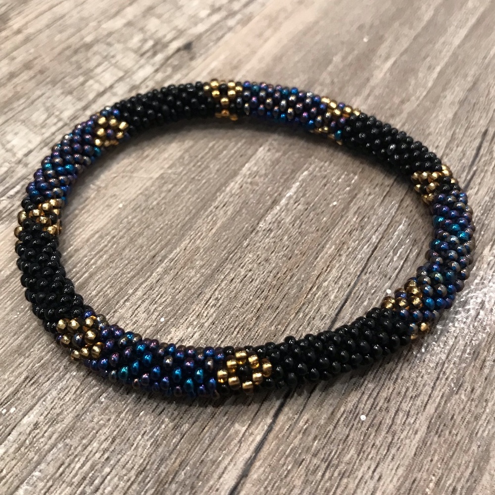 Multicolor Beaded Roll-On Bracelet | Stackable Boho Jewelry | Lightweight